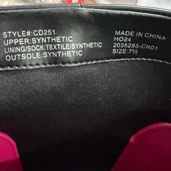 J. Crew Women's Faux Leather Snip-Toe Boots Knee High Black Size 7.5 NWOB - Picture 10 of 12